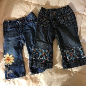 Embroidered Blue Jeans